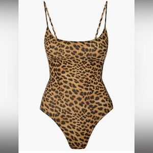 NWT LEOPARD PRINT ONE PIECE SWIMSUIT